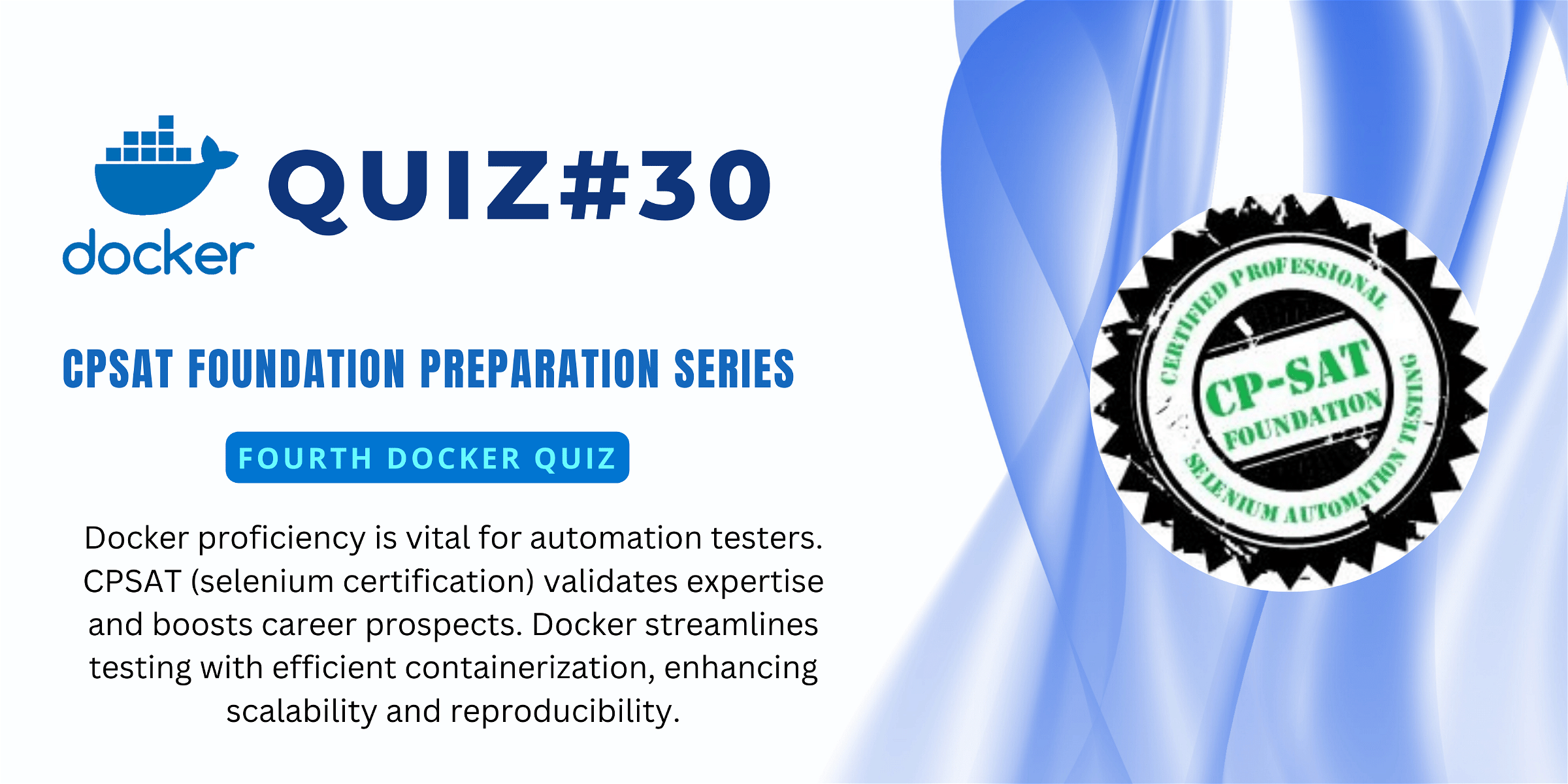 Quiz#30 CPSAT (Selenium Certification) preparation series
