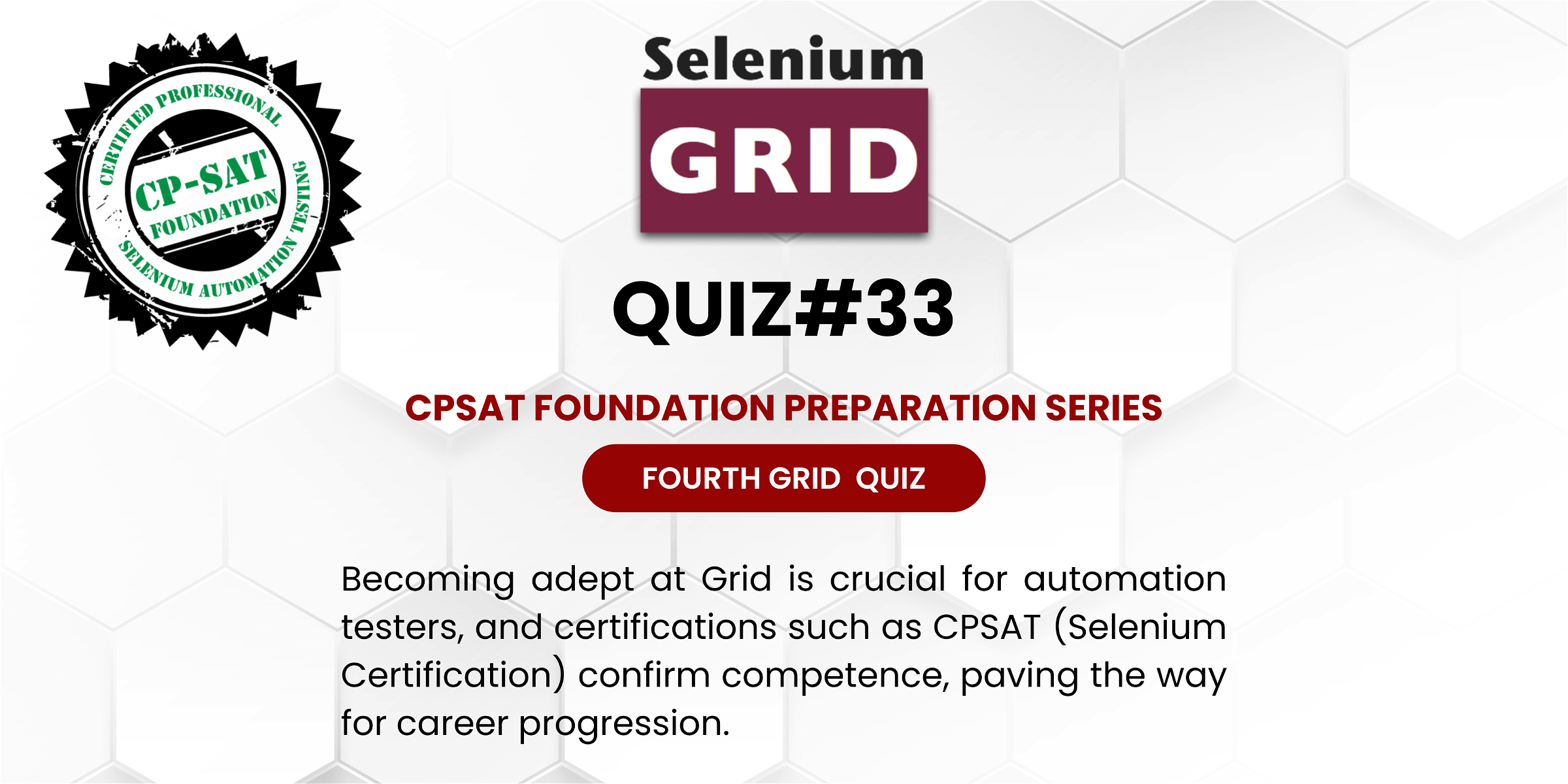 Selenium certification (Grid)